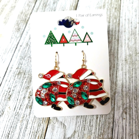 Santa Holiday Earrings - Picture 1 of 7